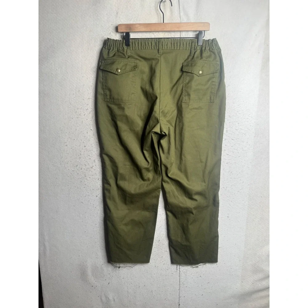 Vintage Boy Scouts of America BSA Pants Olive Green Union Made USA Raw Hem 38